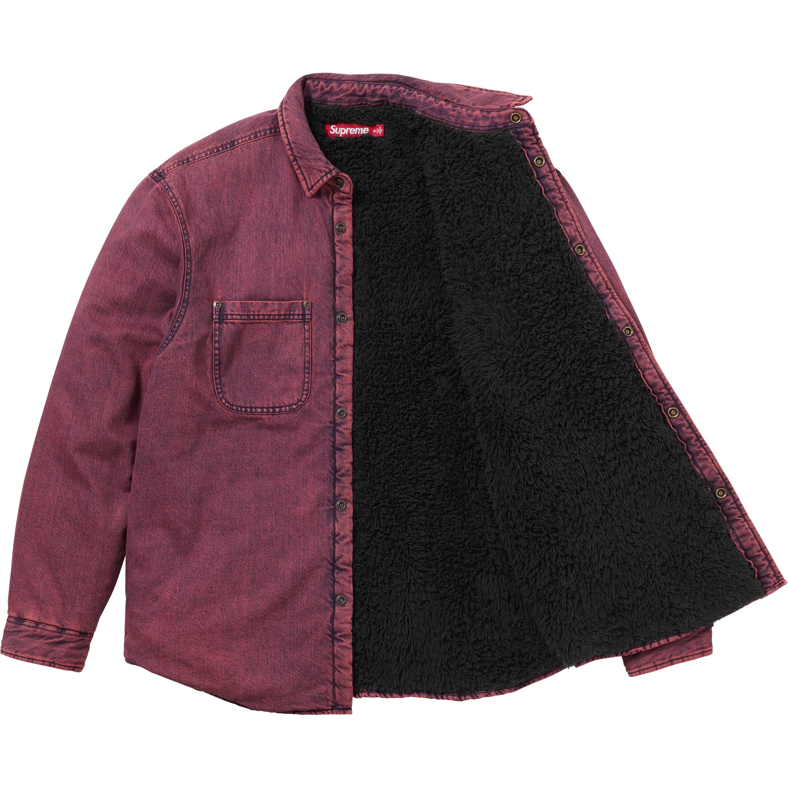 Shearling Lined Denim Work Shirt view 10
